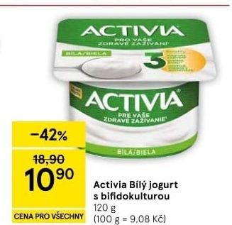 Bílý jogurt Activia Danone