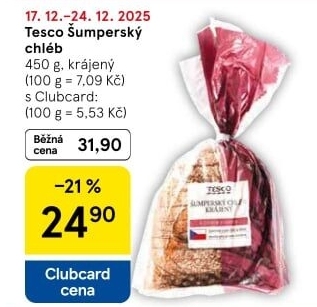 Chléb Šumperský Tesco