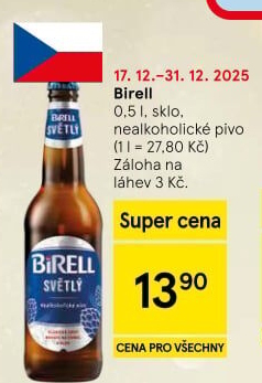 Nealkoholické pivo Birell
