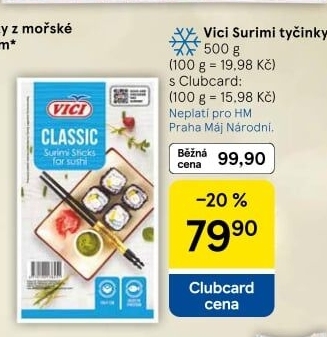 Surimi tyčinky mražené Vici