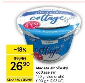 Sýr Cottage Jihočeský Madeta