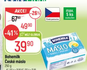 Máslo Opočenské Bohemilk