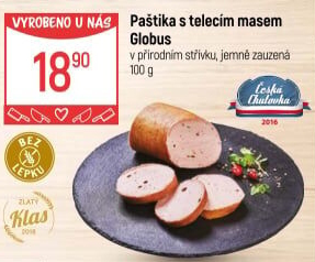 Paštika s telecím masem Játrovka Globus