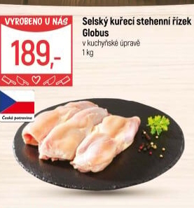 Selský kuřecí stehenní řízek Globus