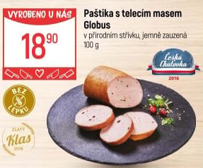 Paštika s telecím masem Játrovka Globus
