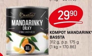 Kompot mandarinky Bassta