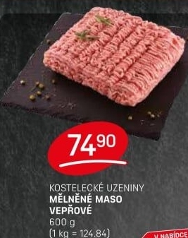 Maso mělněné vepřové Kostelecké uzeniny