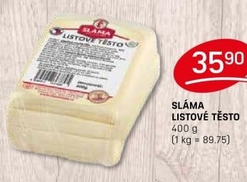 Těsto listové Sláma