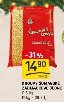 Kroupy šumavské Mlýn a krupárna MRSKOŠ
