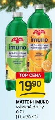 Ochucená voda Mattoni Imuno