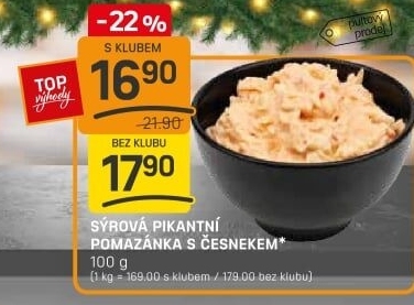Pikantní sýrová pomazánka s česnekem