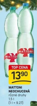 Přírodní voda Mattoni