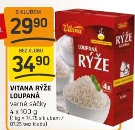 Rýže loupaná dlouhozrnná Vitana