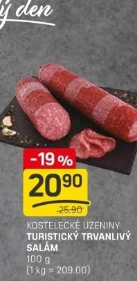 Salám turistický Kostelecké uzeniny