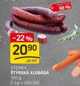 Štýrská klobása Steinex