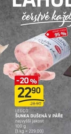 Šunka dušená nejvyšší jakosti LE&amp