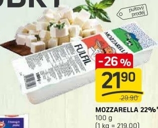 Sýr Mozzarella cihla Fulfil
