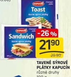 Sýr tavený plátky Kapucín