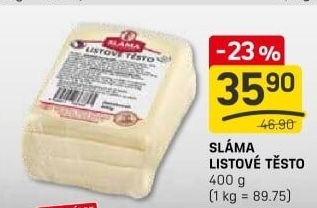 Těsto listové Sláma