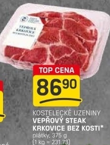 Vepřová krkovice steak bez kosti Kostelecké uzeniny