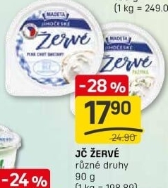 Žervé Jihočeské Madeta
