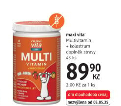 Doplněk stravy pro děti Multivitamin + kolostrum MaxiVita Kids