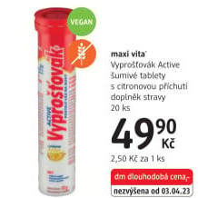Šumivé tablety Vyprošťovák Active MaxiVita