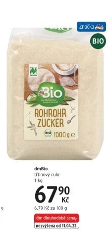 Třtinový cukr dm bio