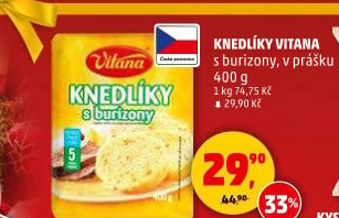 Knedlíky v prášku s burizony Vitana