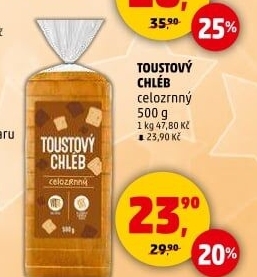 Toustový chléb celozrnný