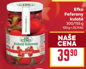 Feferony kulaté Efko