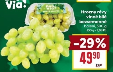Hrozny bílé bezsemenné Billa Bonvia