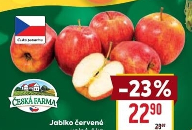 Jablka červená Česká Farma