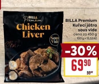 Kuřecí játra sous vide Billa Premium