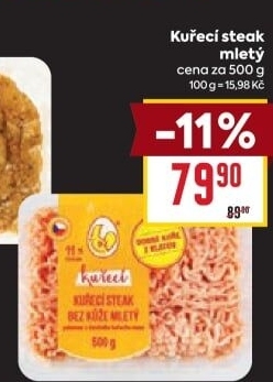 Kuřecí steak mletý DZ Klatovy