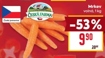 Mrkev Česká farma