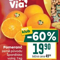 Pomeranče Billa Bonvia