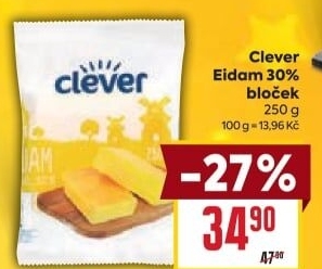 Sýr Eidam 30% Clever