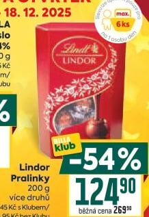 Bonboniéra Pralinky Lindor Lindt