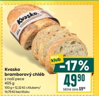 Chléb bramborový Kvasko