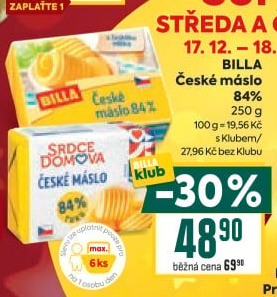 Máslo Billa