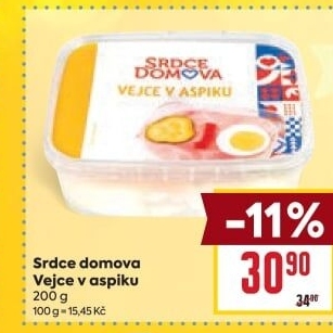 Vejce v aspiku Srdce Domova