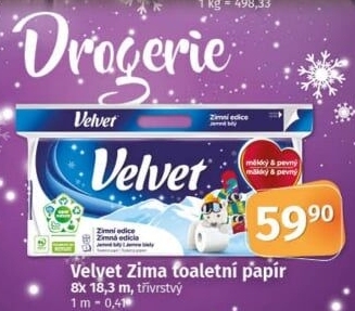 Toaletní papír 3vrstvý Velvet