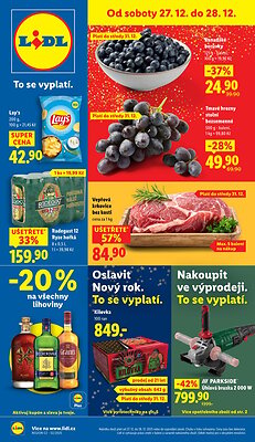 akční leták Lidl 27.12.2025-28.12.2025
