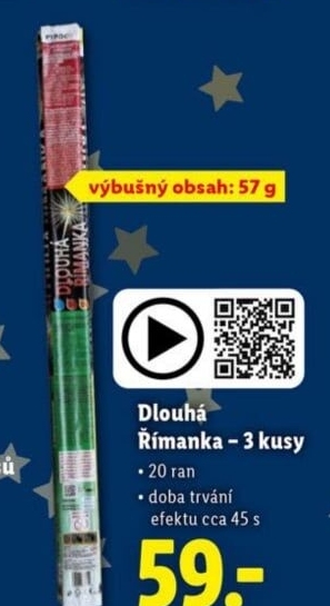 Ohňostroj Dlouhá Římanka Pyroco