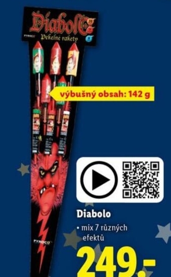 Ohňostroj Rakety Diabolo Pyroco