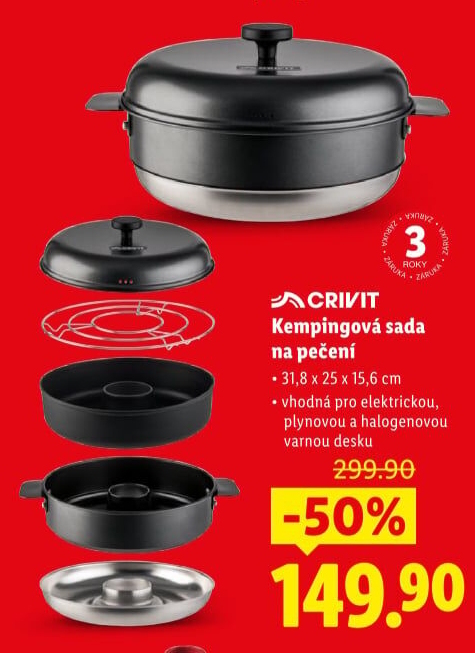 Sada kempingového nádobí na pečení Crivit