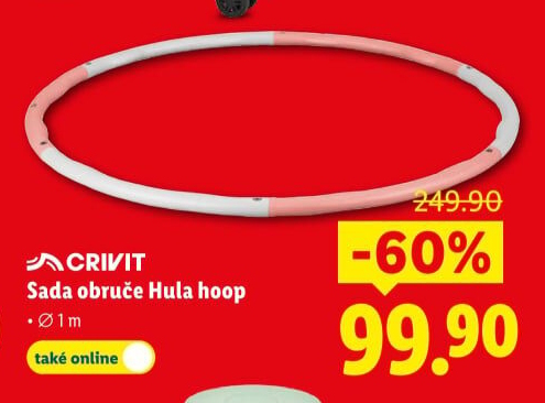 Sada obruče Hula Hoop Crivit