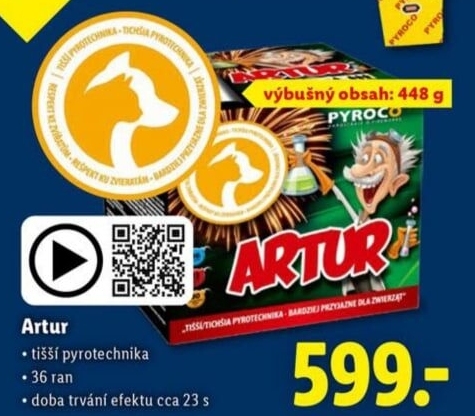 Tichý ohňostroj Kompakt Artur Pyroco