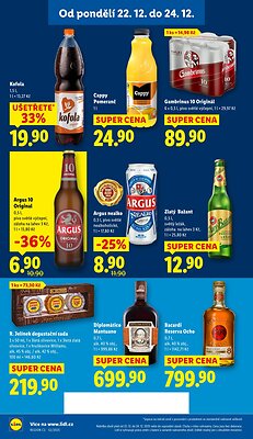 akční leták Lidl 22.12.2025-24.12.2025